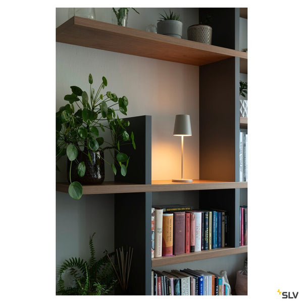 SLV VINOLINA TWO, table lamp, battery-powered, IP65, 2200/2700/3000 K, TOUCH, white 1007692