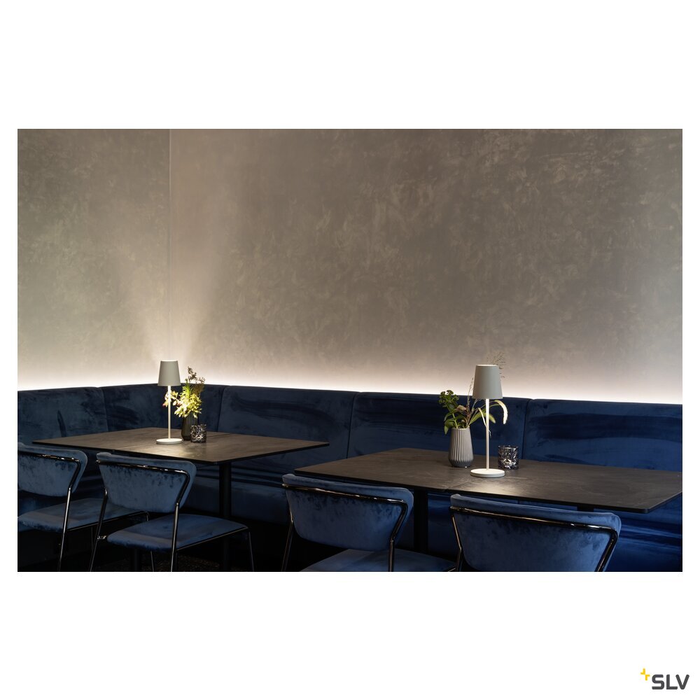 SLV VINOLINA TWO, table lamp, battery-powered, IP65, 2200/2700/3000 K, TOUCH, white 1007692