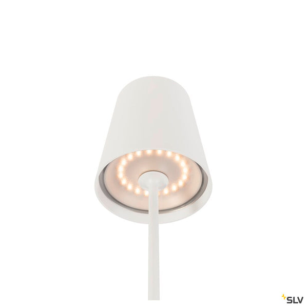 SLV VINOLINA TWO, table lamp, battery-powered, IP65, 2200/2700/3000 K, TOUCH, white 1007692