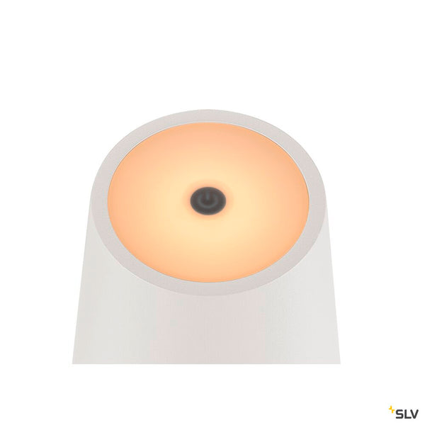 SLV VINOLINA TWO, table lamp, battery-powered, IP65, 2200/2700/3000 K, TOUCH, white 1007692