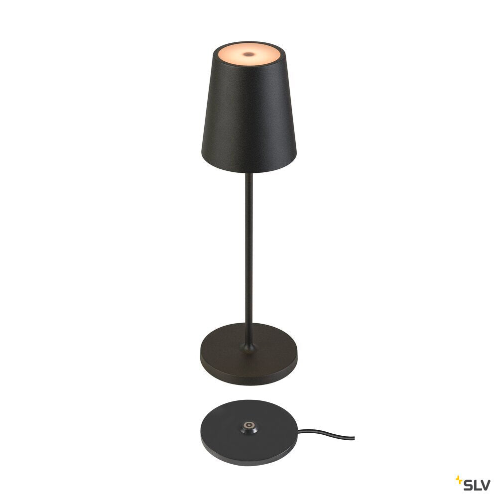 SLV VINOLINA TWO, table lamp, battery-powered, IP65, 2200/2700/3000 K, TOUCH, black 1007693