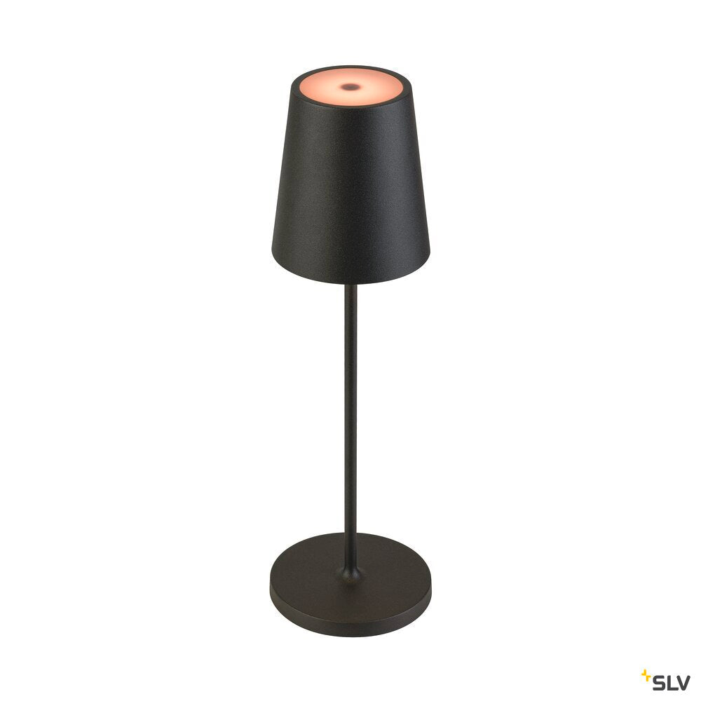 SLV VINOLINA TWO, table lamp, battery-powered, IP65, 2200/2700/3000 K, TOUCH, black 1007693