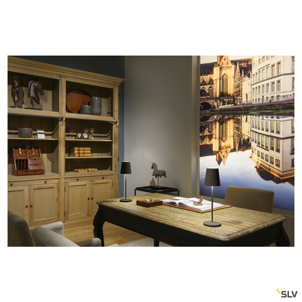 SLV VINOLINA TWO, table lamp, battery-powered, IP65, 2200/2700/3000 K, TOUCH, black 1007693