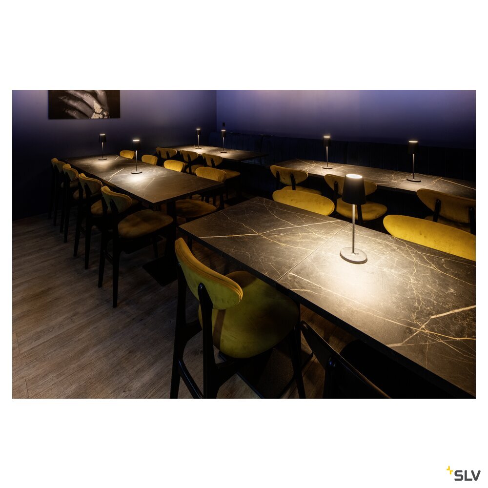 SLV VINOLINA TWO, table lamp, battery-powered, IP65, 2200/2700/3000 K, TOUCH, black 1007693