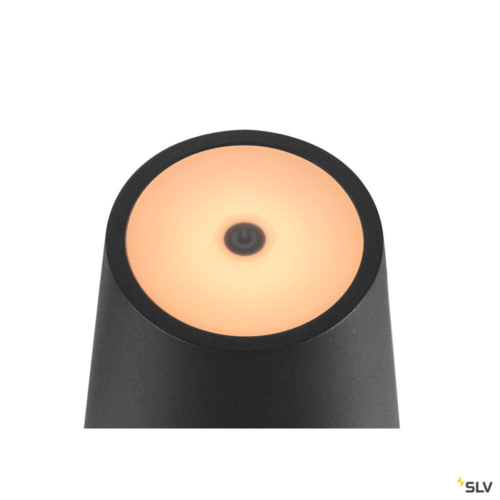 SLV VINOLINA TWO, table lamp, battery-powered, IP65, 2200/2700/3000 K, TOUCH, black 1007693