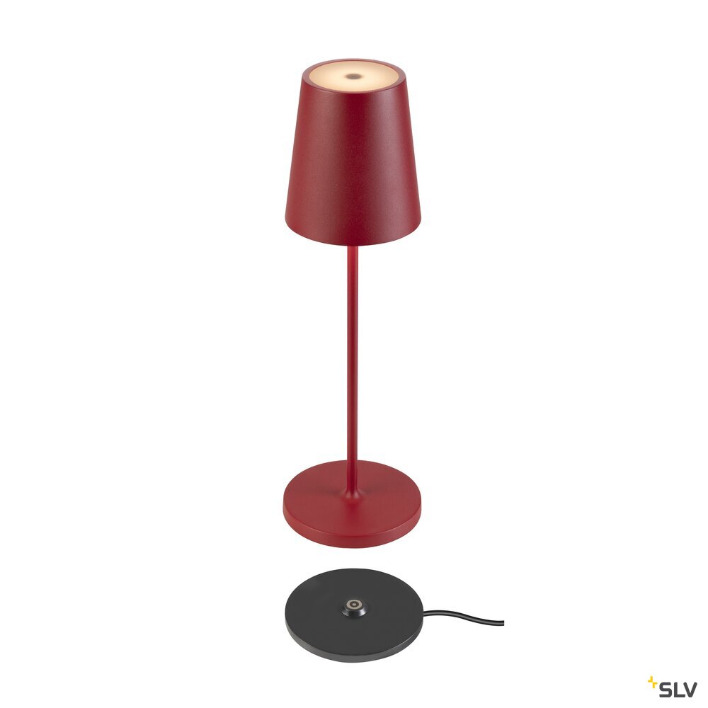 SLV VINOLINA TWO, table lamp, battery-powered, IP65, 2200/2700/3000 K, TOUCH, red 1007694