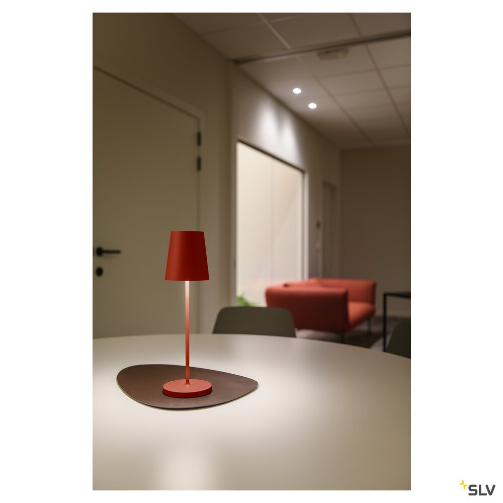 SLV VINOLINA TWO, table lamp, battery-powered, IP65, 2200/2700/3000 K, TOUCH, red 1007694
