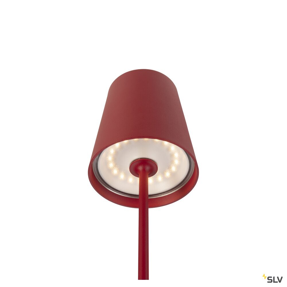 SLV VINOLINA TWO, table lamp, battery-powered, IP65, 2200/2700/3000 K, TOUCH, red 1007694