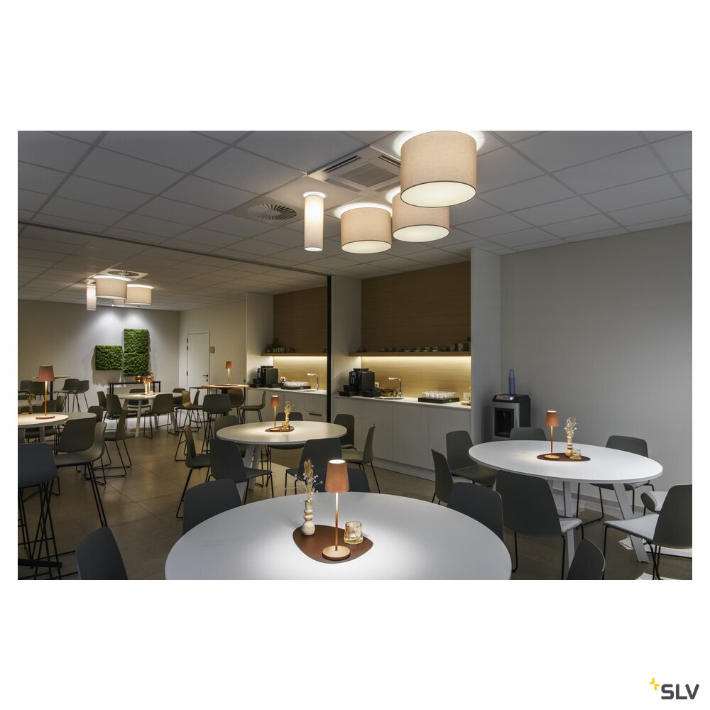 SLV VINOLINA TWO, table lamp, battery-powered, IP65, 2200/2700/3000 K, TOUCH, rust 1007695