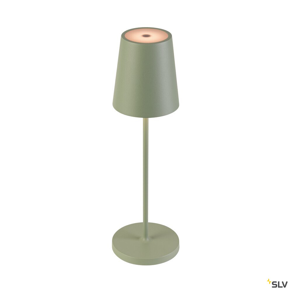 SLV VINOLINA TWO, table lamp, battery-powered, IP65, 2200/2700/3000 K, TOUCH, green 1007696