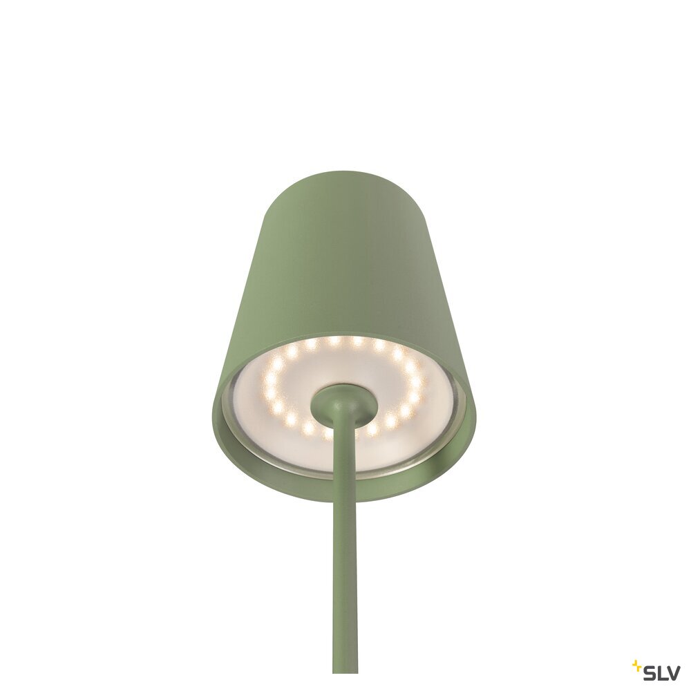 SLV VINOLINA TWO, table lamp, battery-powered, IP65, 2200/2700/3000 K, TOUCH, green 1007696