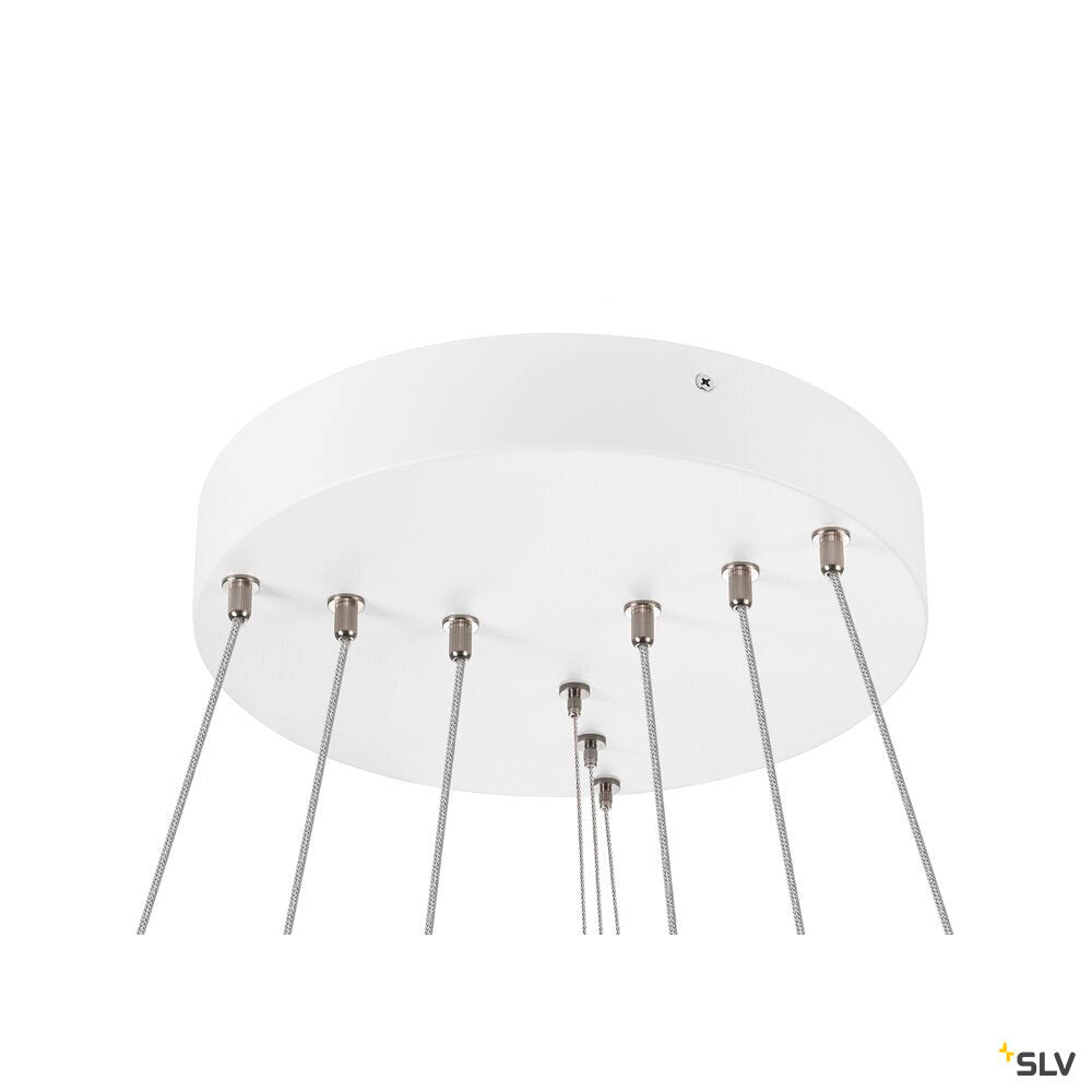 SLV ONE FLAT, pendant light, triple, 300cm, 2700/3000K, DALI 2, Touch, white 1007702