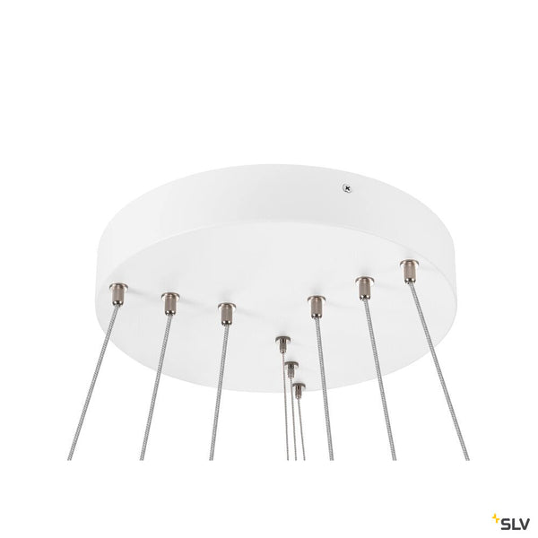 SLV ONE FLAT, pendant light, triple, 300cm, 2700/3000K, DALI 2, Touch, white 1007702