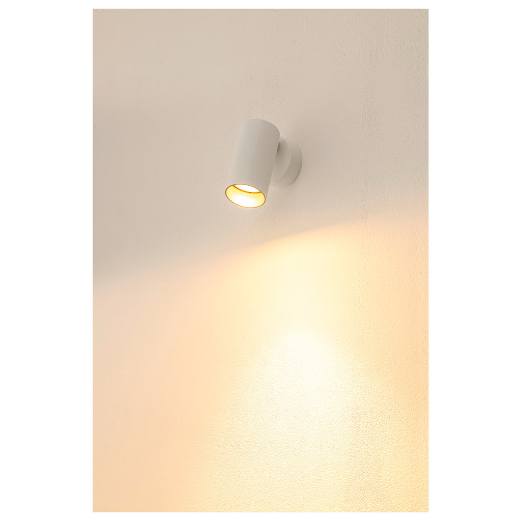 SLV KAMI, wall and ceiling-mounted light, 1x max. 10 W, GU10, white/gold 1007716