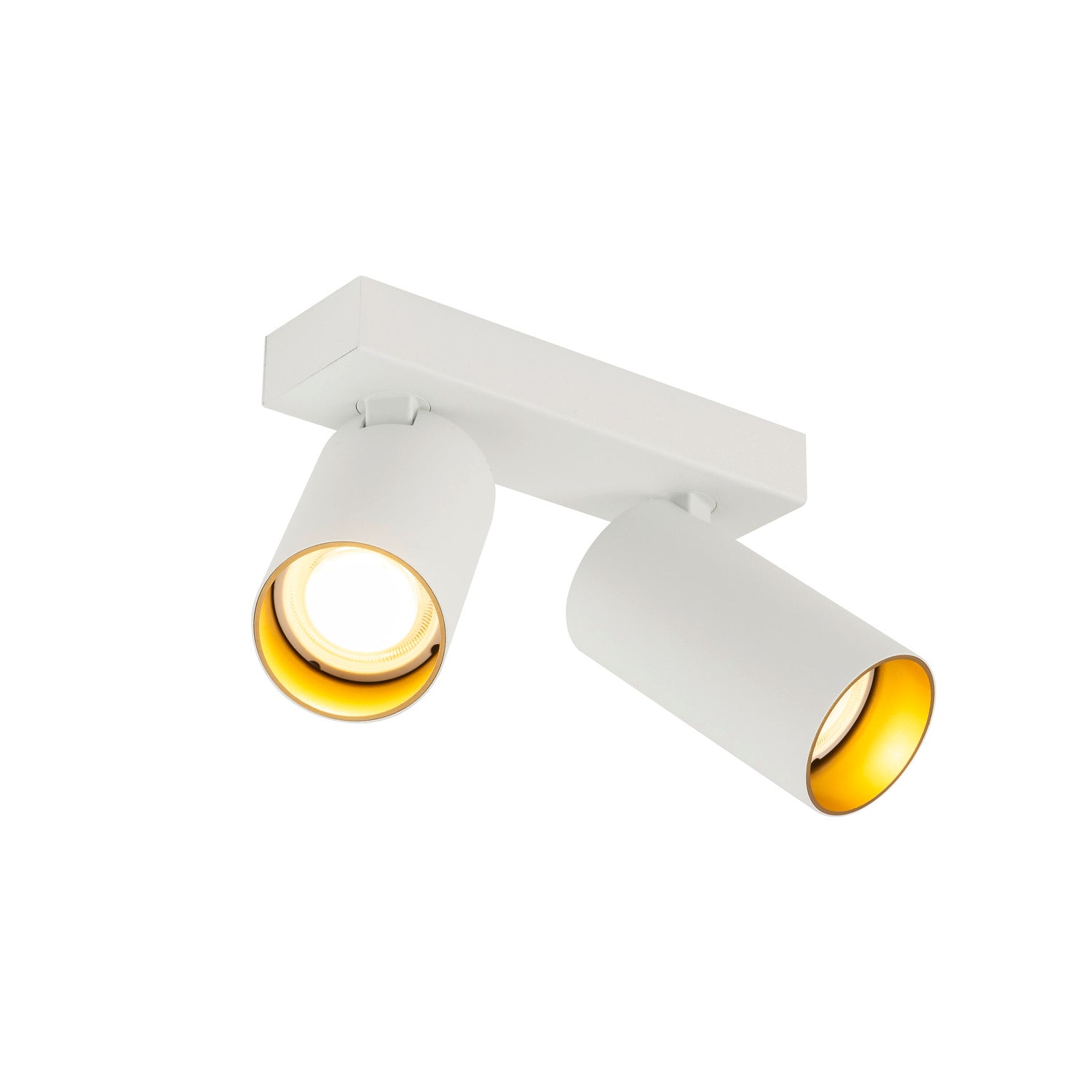 SLV KAMI, ceiling-mounted light, double, 2x max. 10 W, GU10, white/gold 1007722