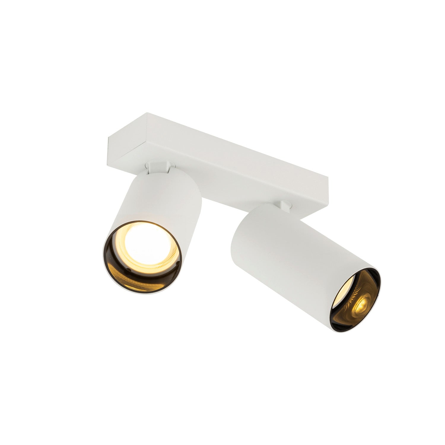 SLV KAMI, ceiling-mounted light, double, 2x max. 10 W, GU10, white/black 1007724