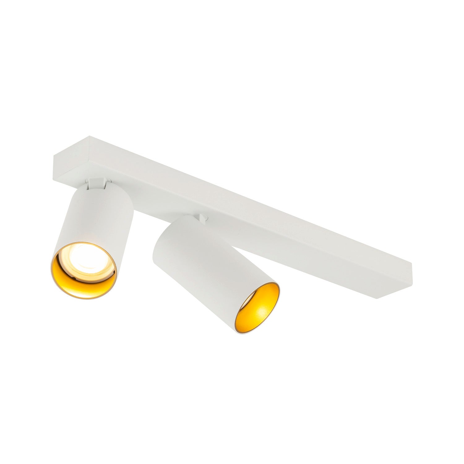 SLV KAMI, ceiling-mounted light, double, long, 2x max. 10 W, GU10, white/gold 1007728