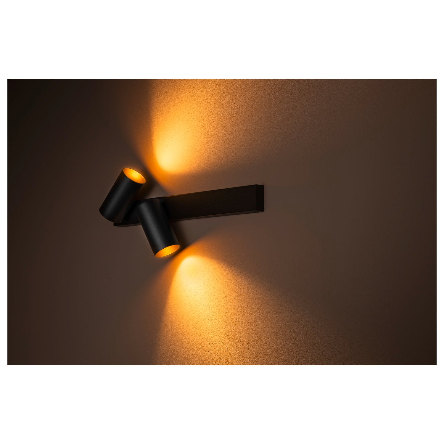 SLV KAMI, ceiling-mounted light, double, long, 2x max. 10 W, GU10, black/gold 1007729