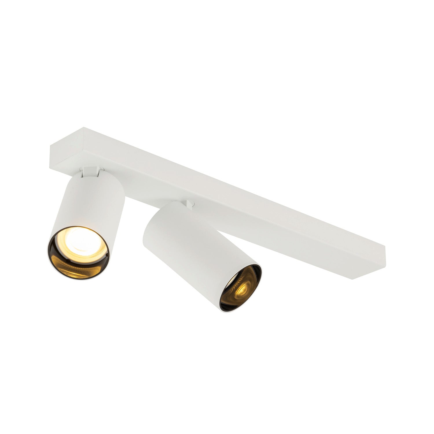 SLV KAMI, ceiling-mounted light, double, long, 2x max. 10 W, GU10, white/black 1007730
