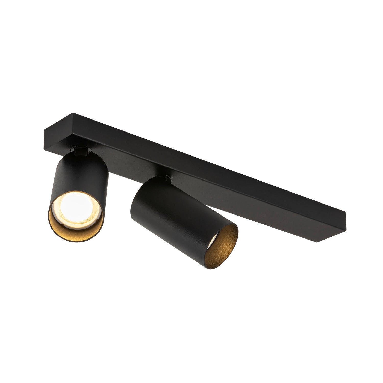 SLV KAMI, ceiling-mounted light, double, long, 2x max. 10 W, GU10, black 1007733
