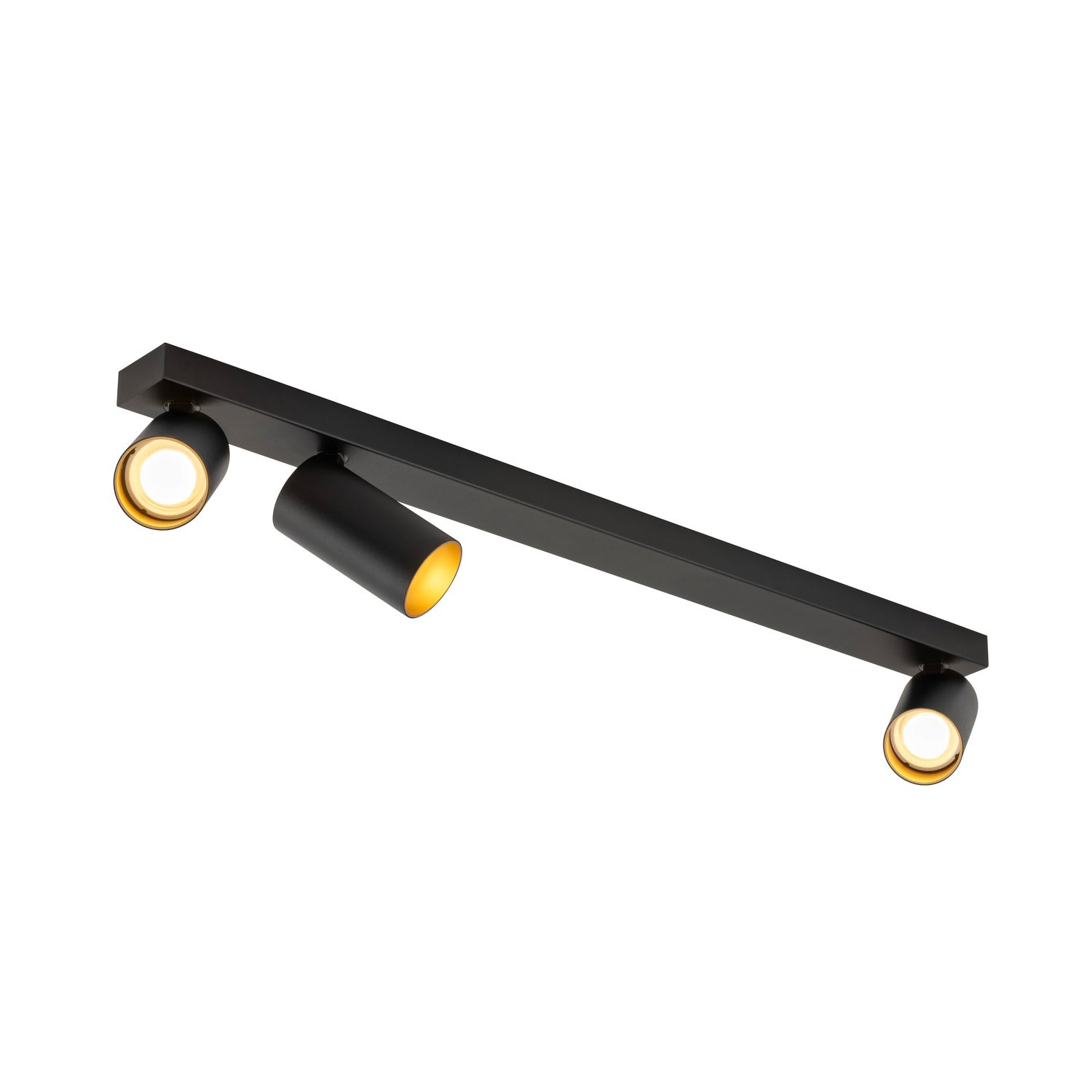 SLV KAMI, ceiling-mounted light, 3x max. 10 W, GU10, black/gold 1007735