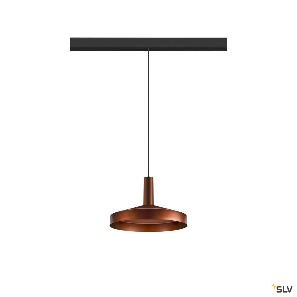 SLV LALU®, pendant light, 48V, Led Base, Mix&Match, 150cm, 8W, 3000K, DALI, bronze 1007747