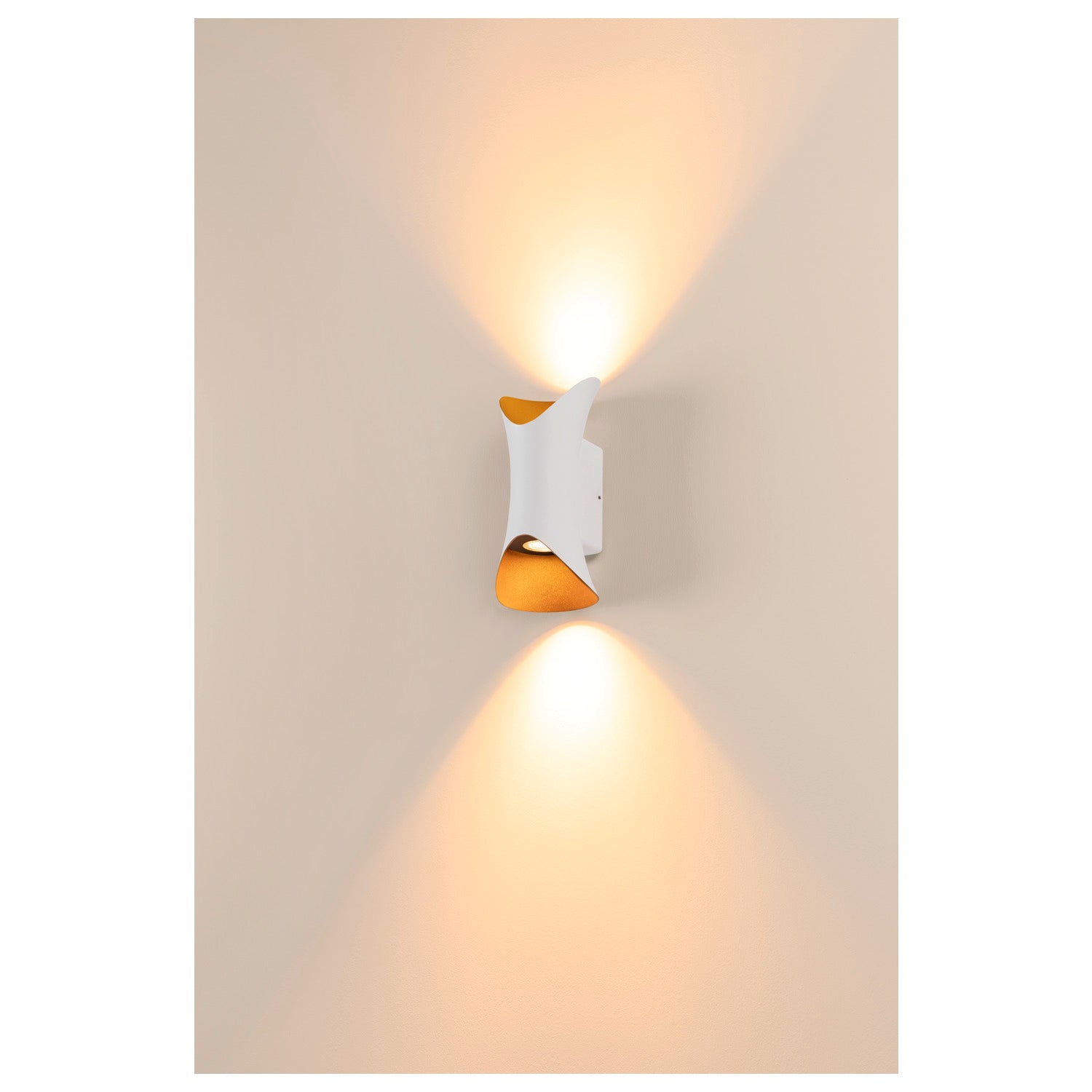SLV MODELA, wall light, up/down, 2700 K, PHASE, white/gold 1007806