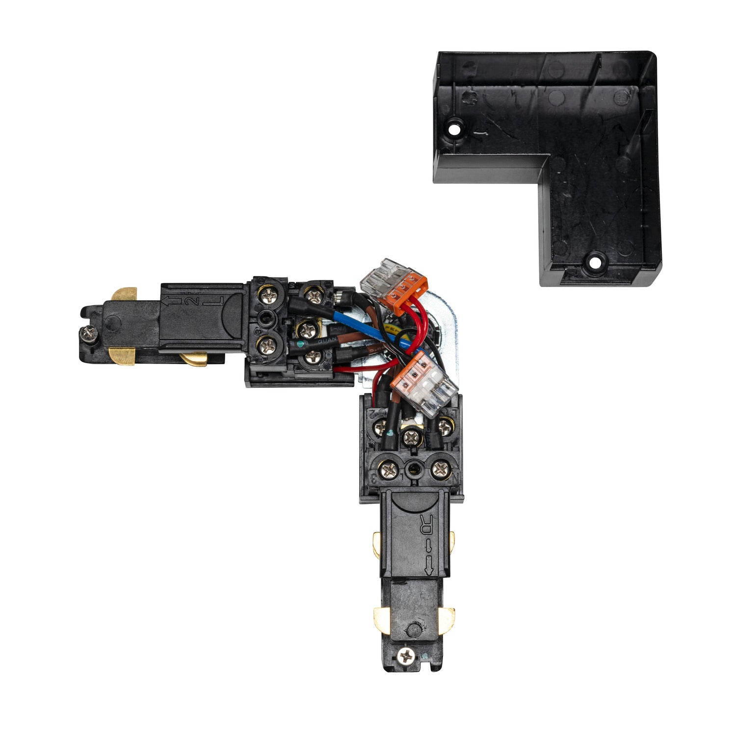 SLV S-TRACK L-connector, adjustable, with feed-in option, DALI, PHASE, black 1007816