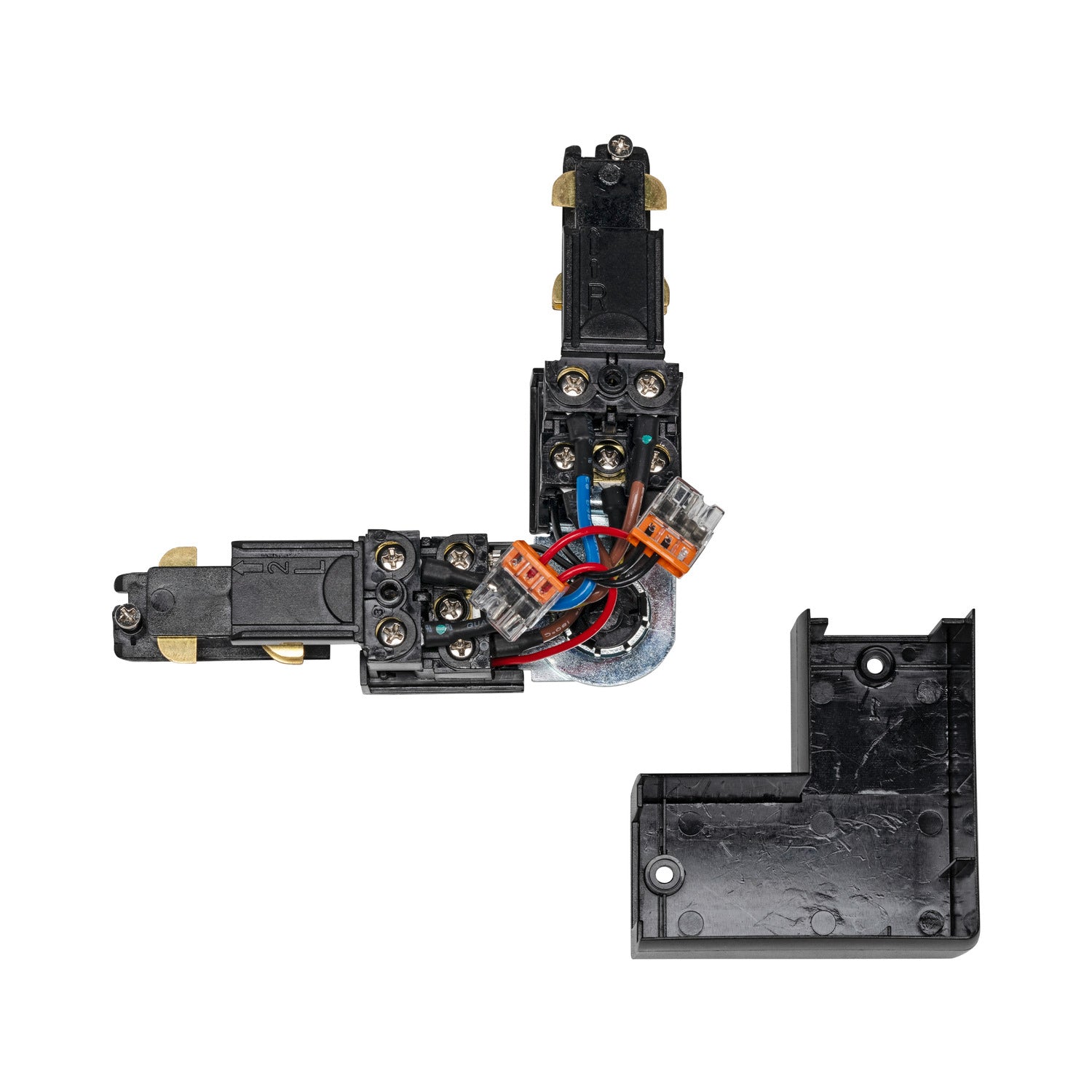 SLV S-TRACK L-connector, adjustable, with feed-in option, DALI, PHASE, black 1007816