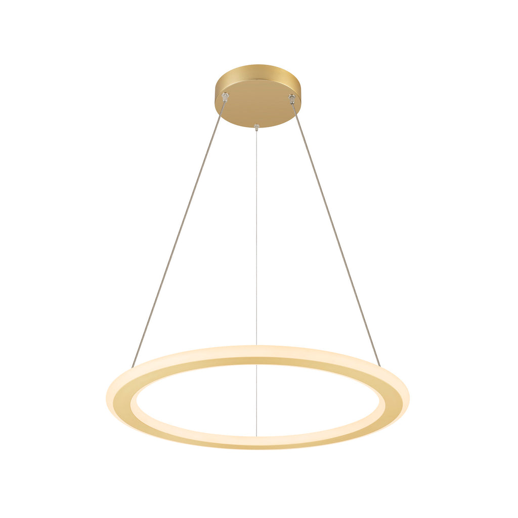 SLV ONE FLAT PD, single, pendant light, pendant length 180 cm, 2700/3000 K, PHASE, brass 1007857