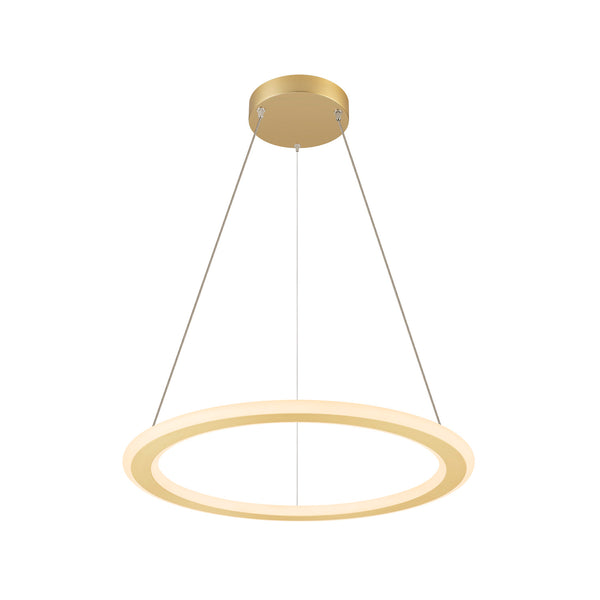 SLV ONE FLAT PD, single, pendant light, pendant length 180 cm, 2700/3000 K, PHASE, brass 1007857