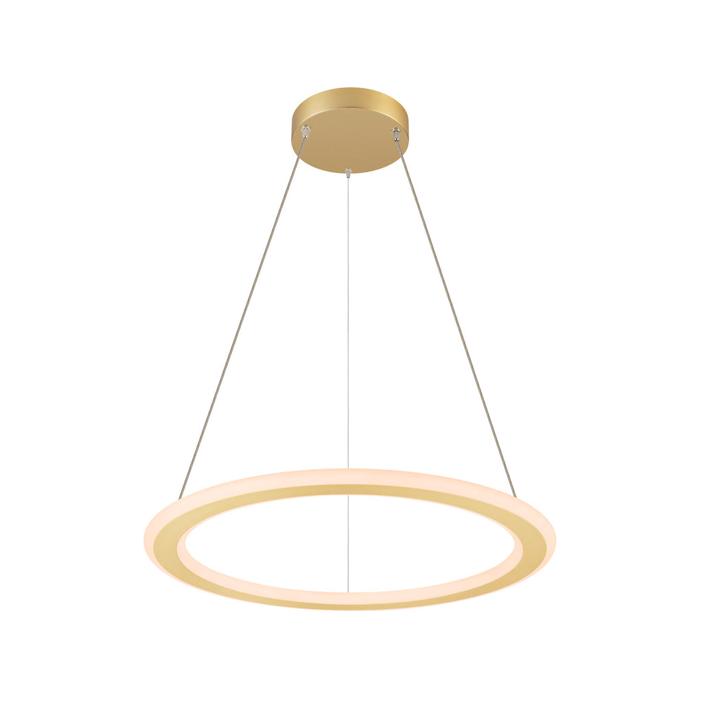 SLV ONE FLAT PD, single, pendant light, pendant length 180 cm, 2700/3000 K, PHASE, brass 1007857