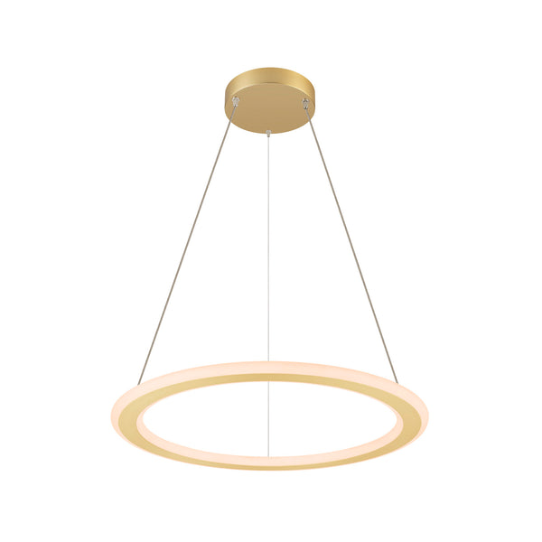 SLV ONE FLAT PD, single, pendant light, pendant length 180 cm, 2700/3000 K, PHASE, brass 1007857