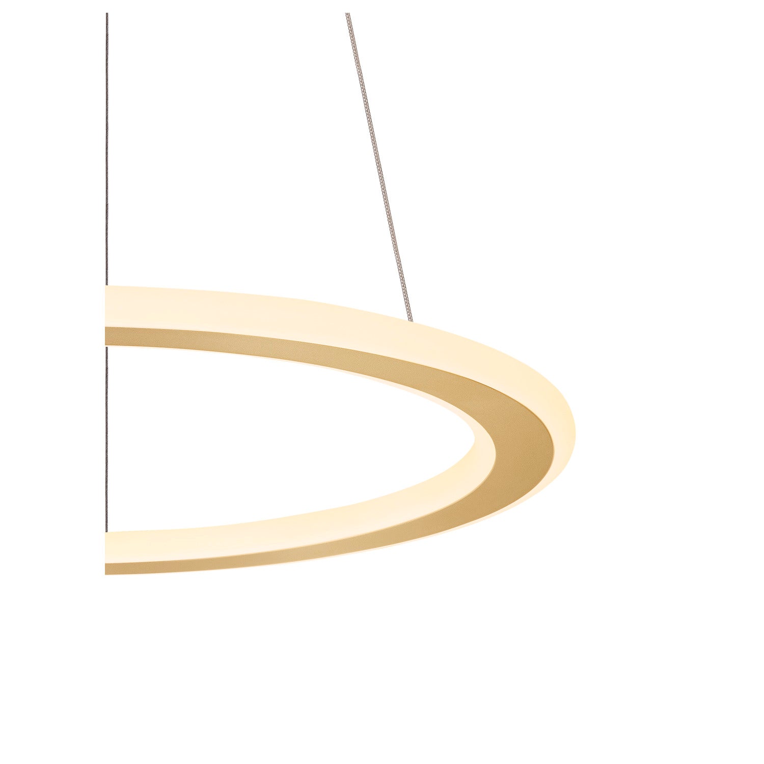 SLV ONE FLAT PD, single, pendant light, pendant length 180 cm, 2700/3000 K, PHASE, brass 1007857