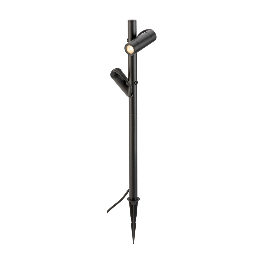SLV HELIA SLIM Pole, double, LED outdoor free-standing light, black IP65 3000 K 1007869