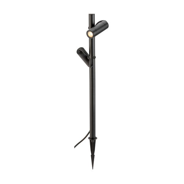 SLV HELIA SLIM Pole, double, LED outdoor free-standing light, black IP65 3000 K 1007869