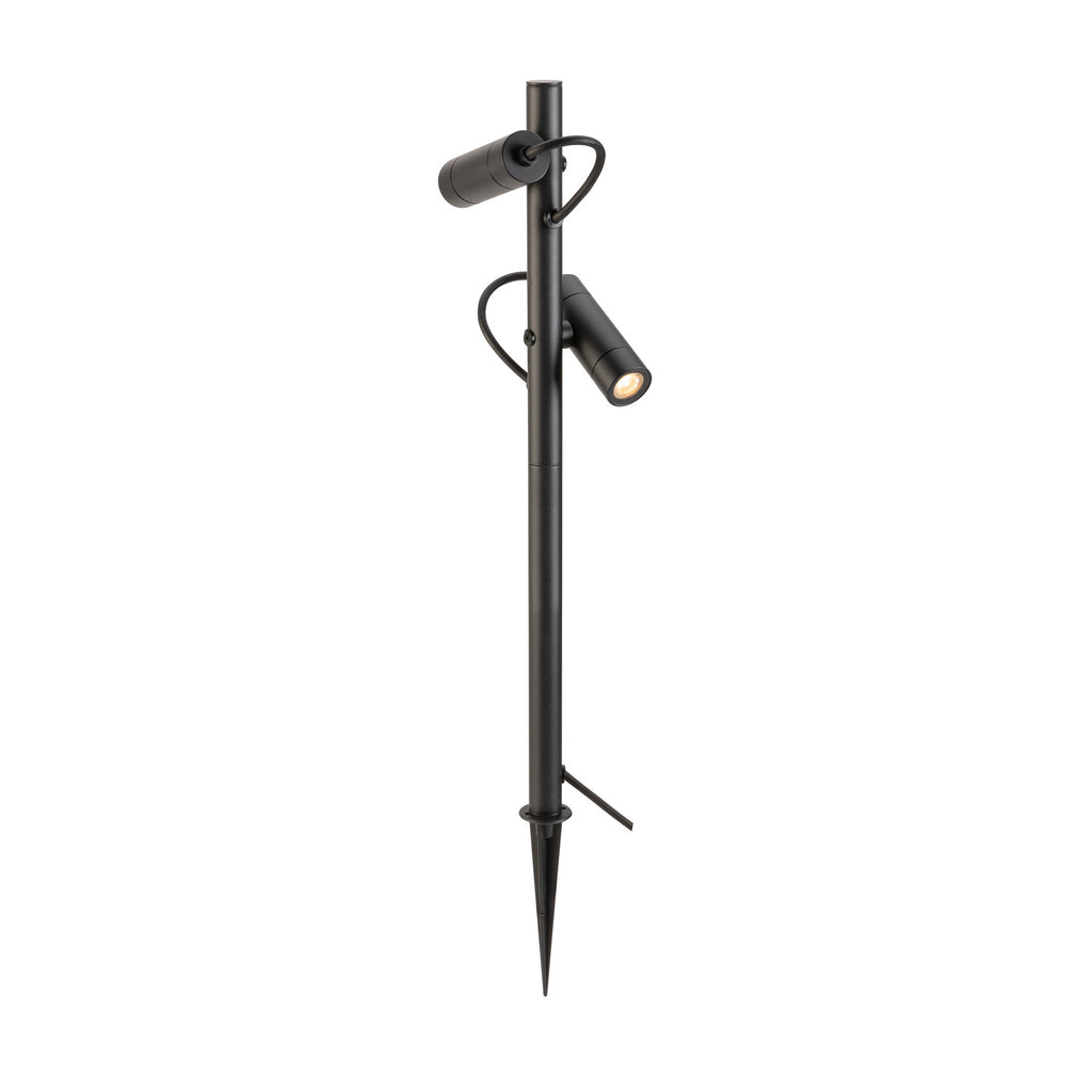 SLV HELIA SLIM Pole, double, LED outdoor free-standing light, black IP65 3000 K 1007869