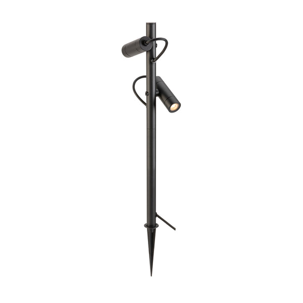 SLV HELIA SLIM Pole, double, LED outdoor free-standing light, black IP65 3000 K 1007869