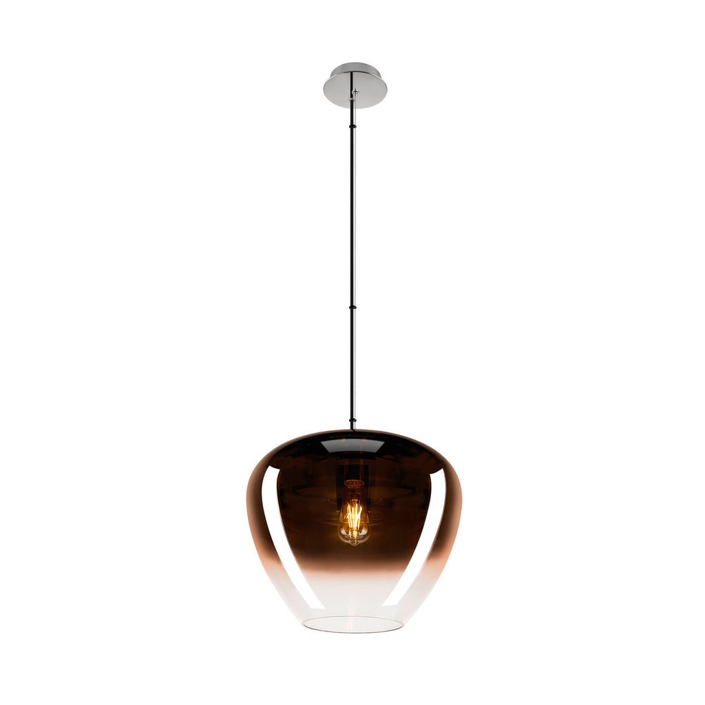 SLV PANTILO CONVEX 40, pendant light, 150 cm, E27, max. 40 W, copper 1007876