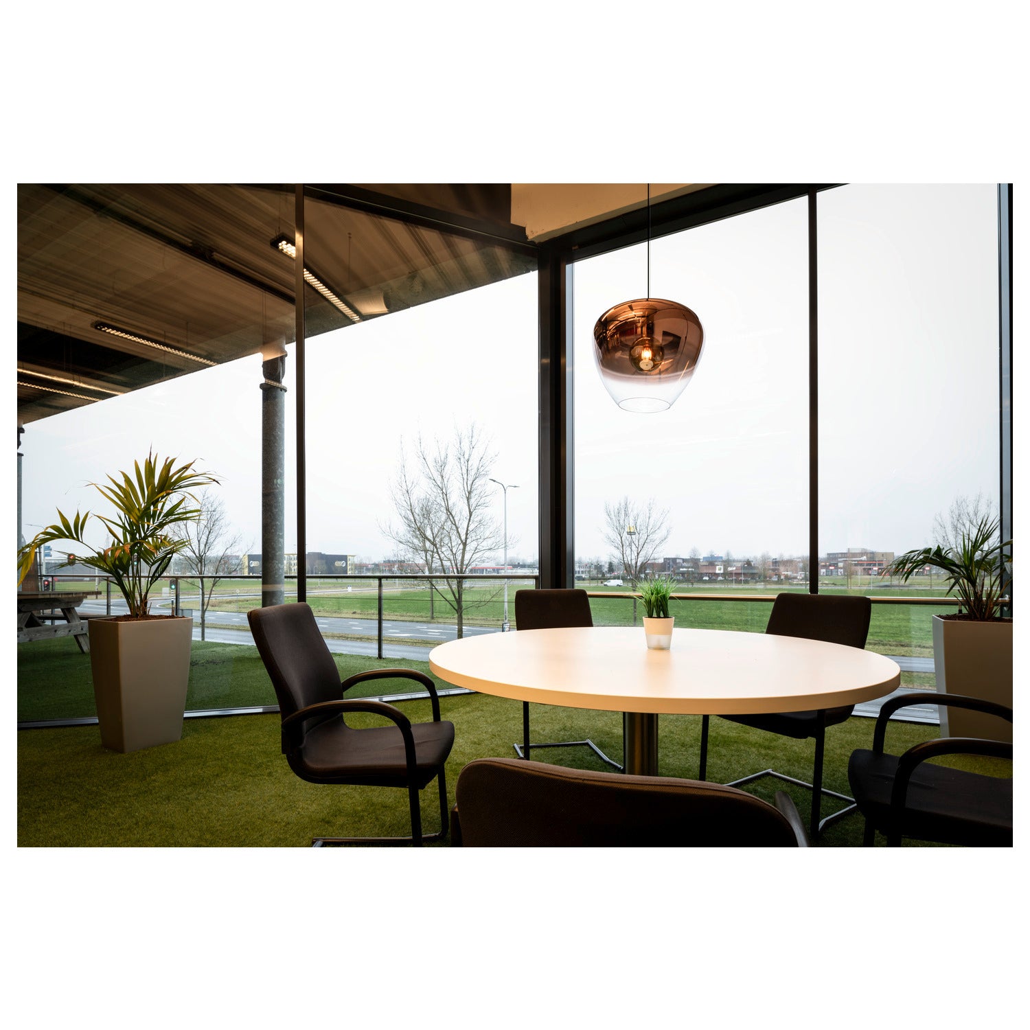 SLV PANTILO CONVEX 40, pendant light, 150 cm, E27, max. 40 W, copper 1007876