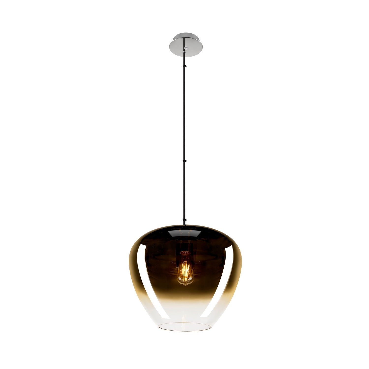 SLV PANTILO CONVEX 40, pendant light, 150 cm, E27, max. 40 W, gold 1007877