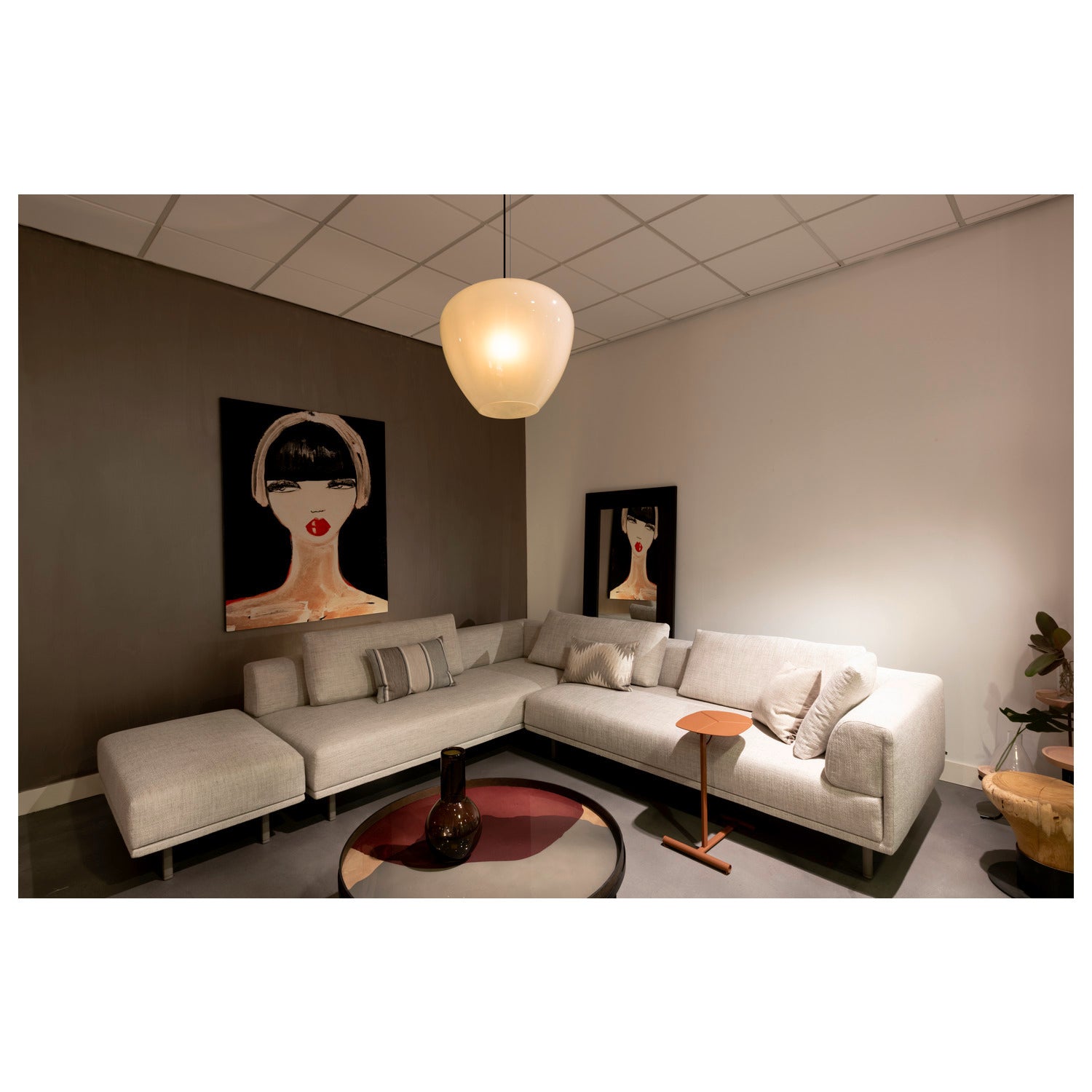 SLV PANTILO CONVEX 40, pendant light, 150 cm, E27, max. 40 W, white 1007878