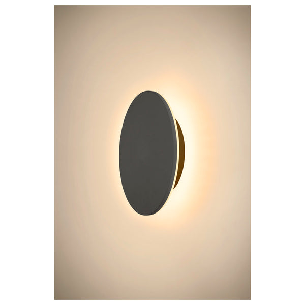 SLV D-RING M, wall light, PHASE, 2700/3000 K, PHASE, IP65, black 1007913