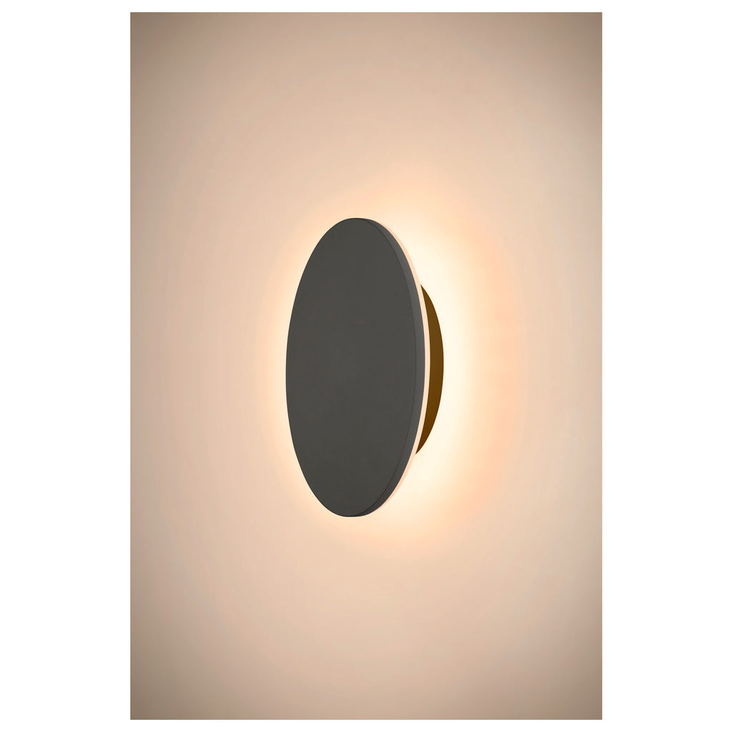 SLV D-RING M, wall light, PHASE, 2700/3000 K, PHASE, IP65, black 1007913