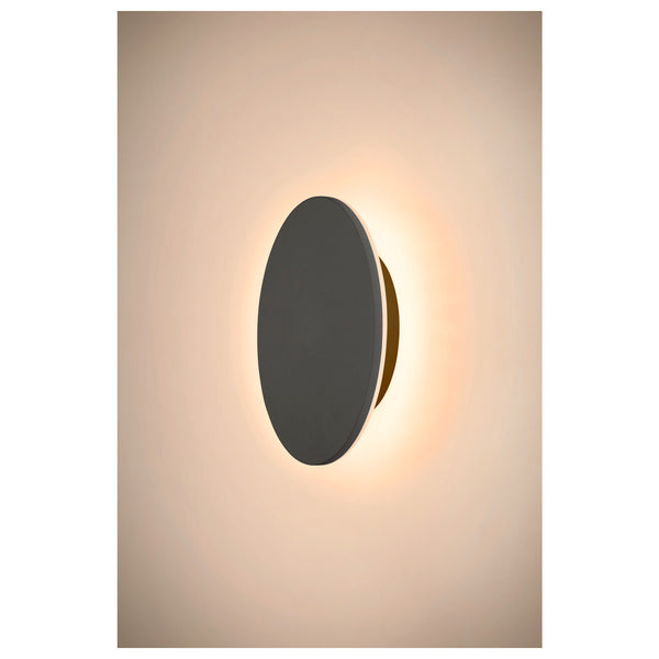 SLV D-RING M, wall light, PHASE, 2700/3000 K, PHASE, IP65, black 1007913