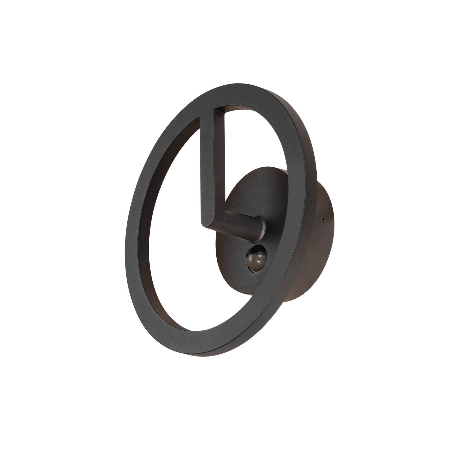 SLV Q-RING, wall light, sensor, 3000 K, IP54, black 1007916
