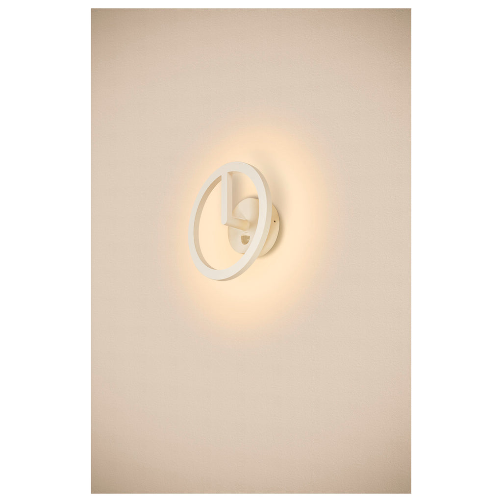 SLV Q-RING, wall light, sensor, 3000 K, IP54, white 1007917