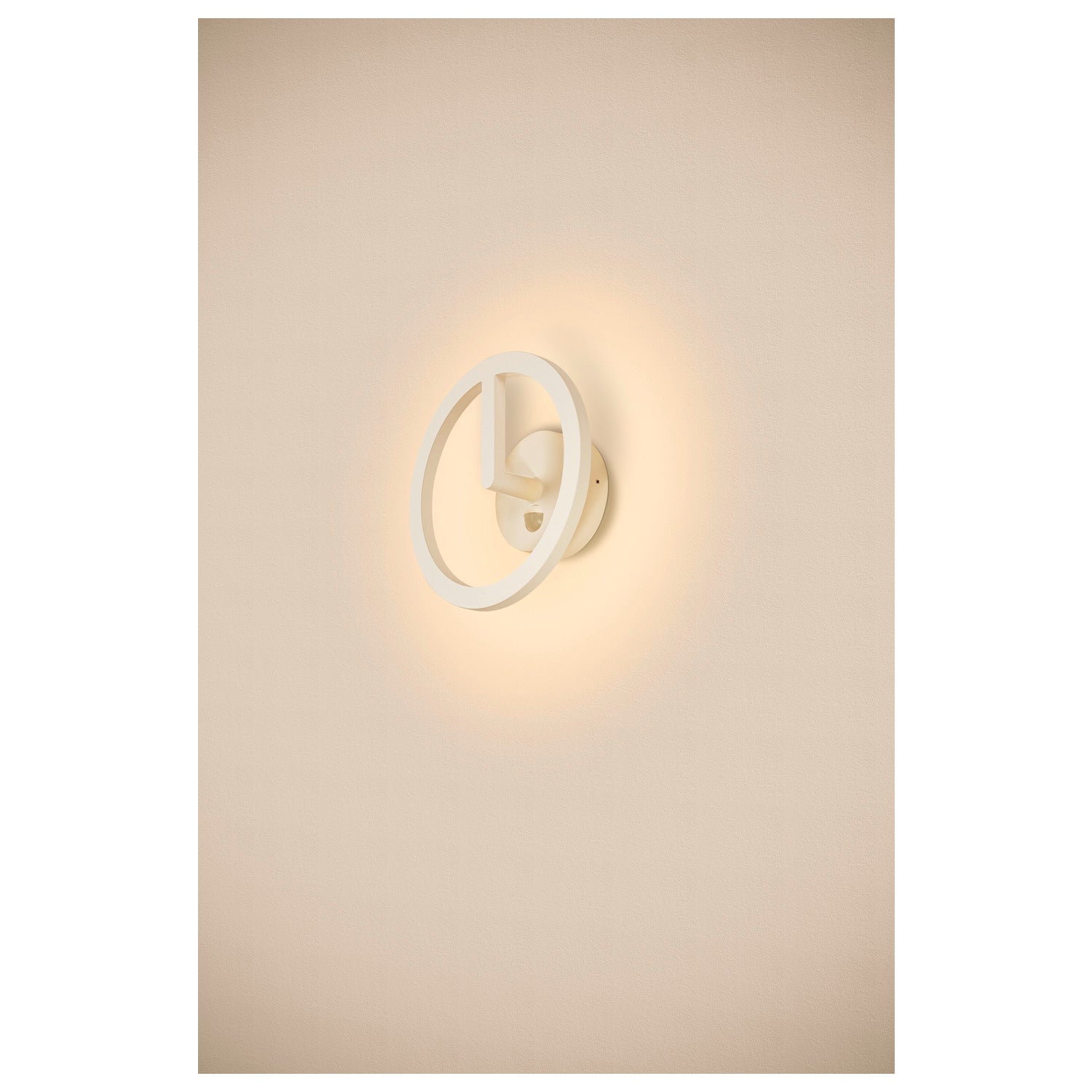 SLV Q-RING, wall light, sensor, 3000 K, IP54, white 1007917