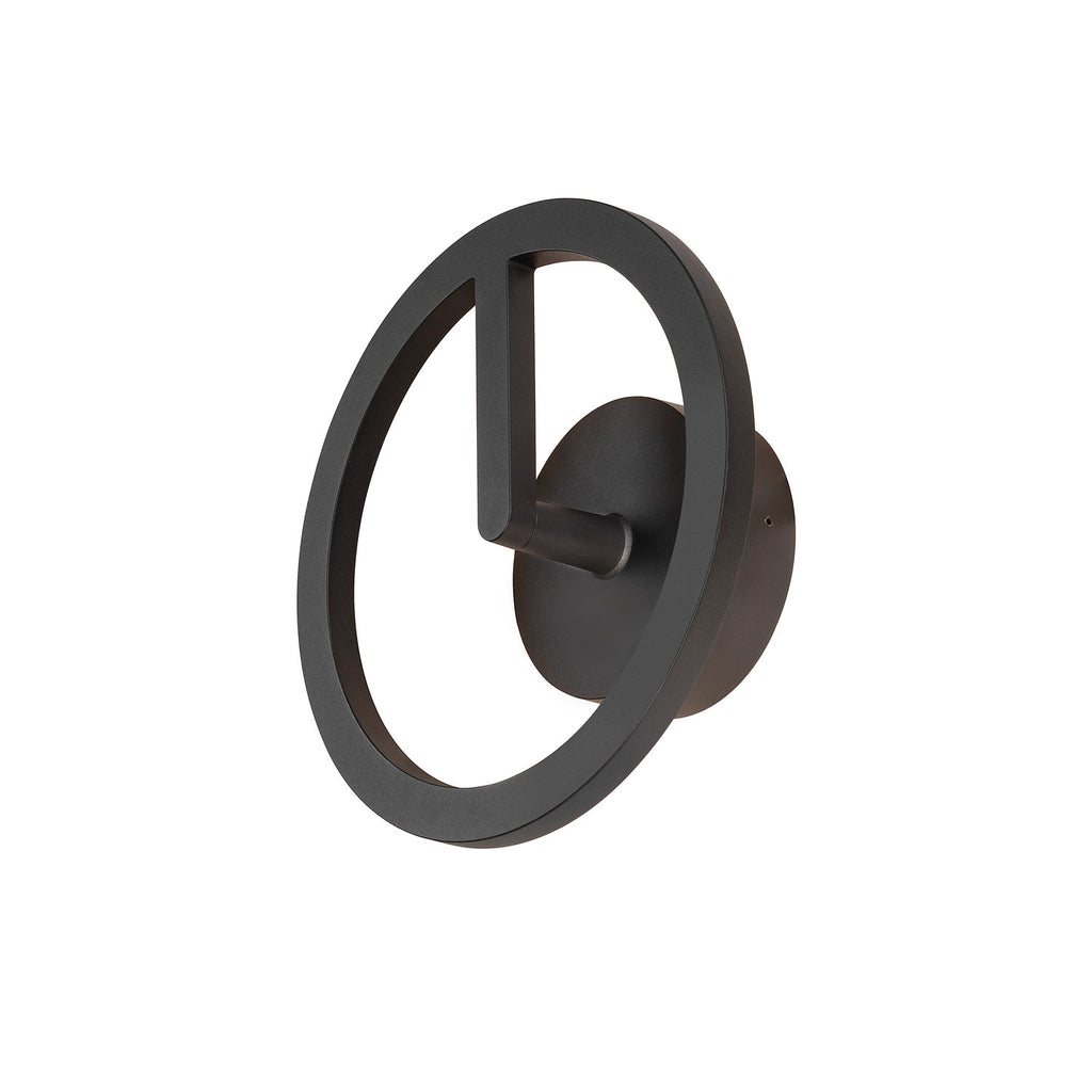 SLV Q-RING, wall light, 3000 K, PHASE, IP65, black 1007918