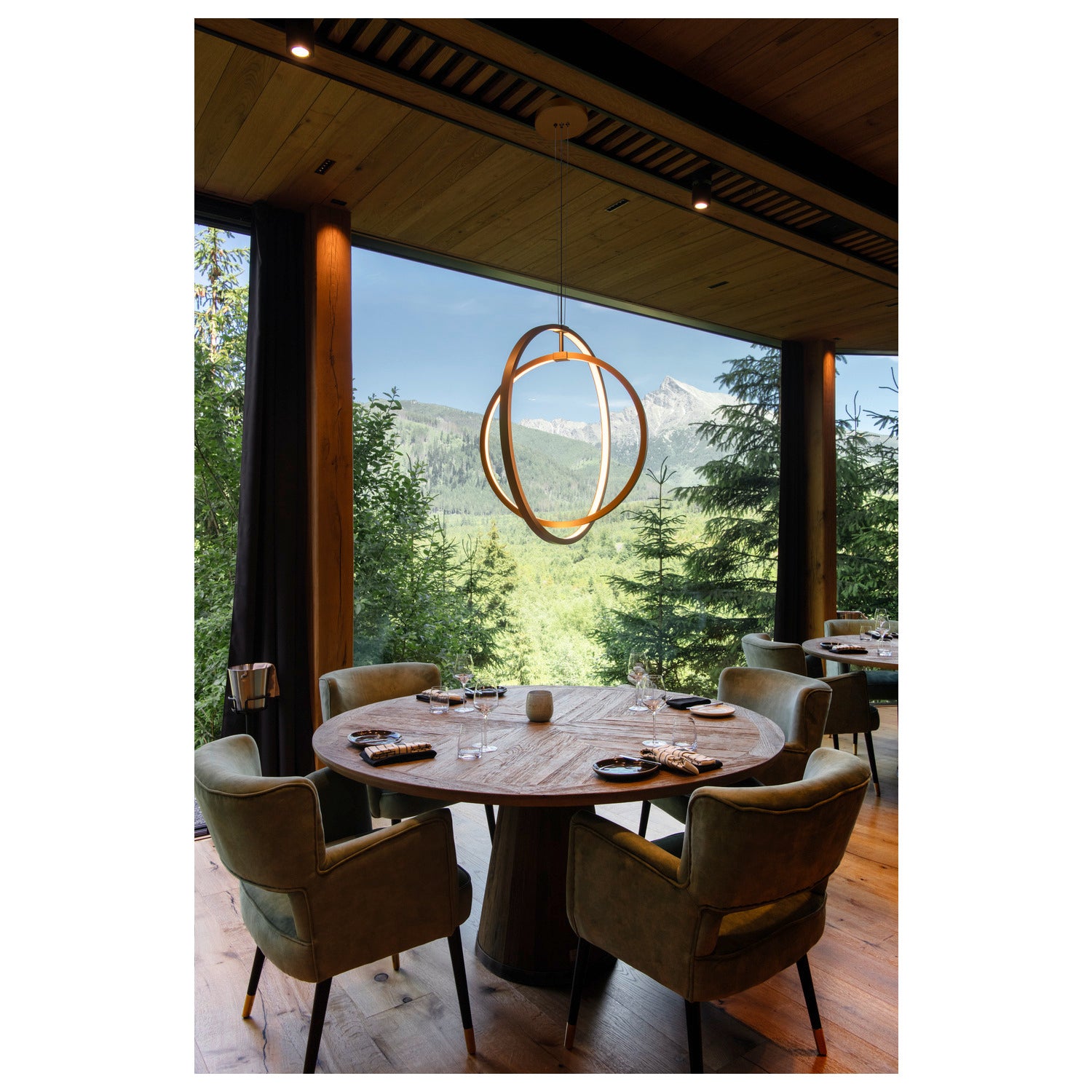 SLV ONE VERTICAL PD, pendant light, 180 cm, 2700/3000 K, PHASE, brass 1008004
